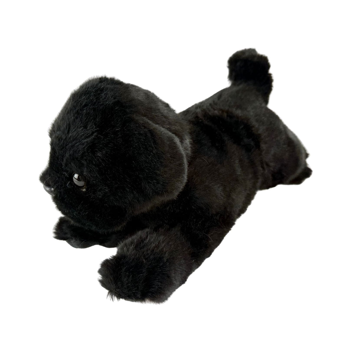Bocchetta Puddles 28cm Floppy Pug Puppy Plush Toy - Black (Realistic Stuffed Animal Dog Gift)