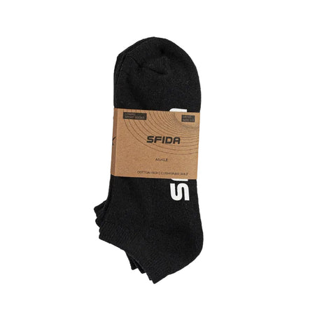 Sfida Kids Ankle Sports Socks 3 Pair Pack - Black (Kids Size 11-3)