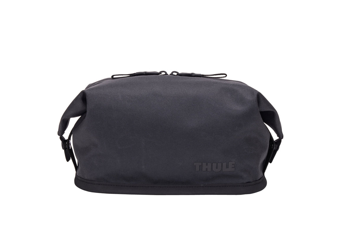 Thule Aion 5L Waxed Canvas Toiletry Bag - Black (TSA Travel Wash Pouch Organiser)