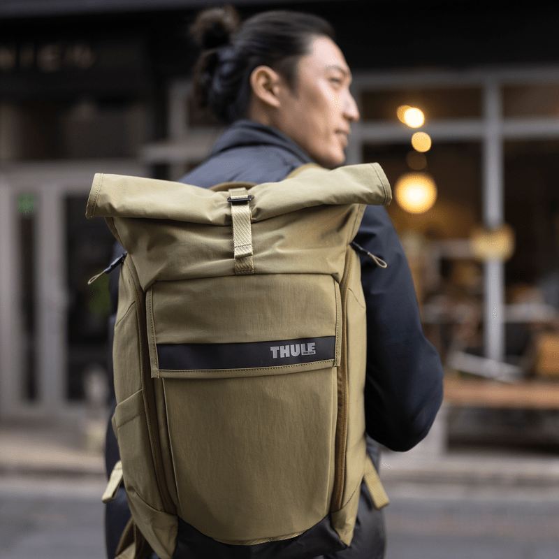Thule Paramount 24L Rolltop Backpack Bag - Gentle Beige (w/ 16" Laptop Padded Compartment)