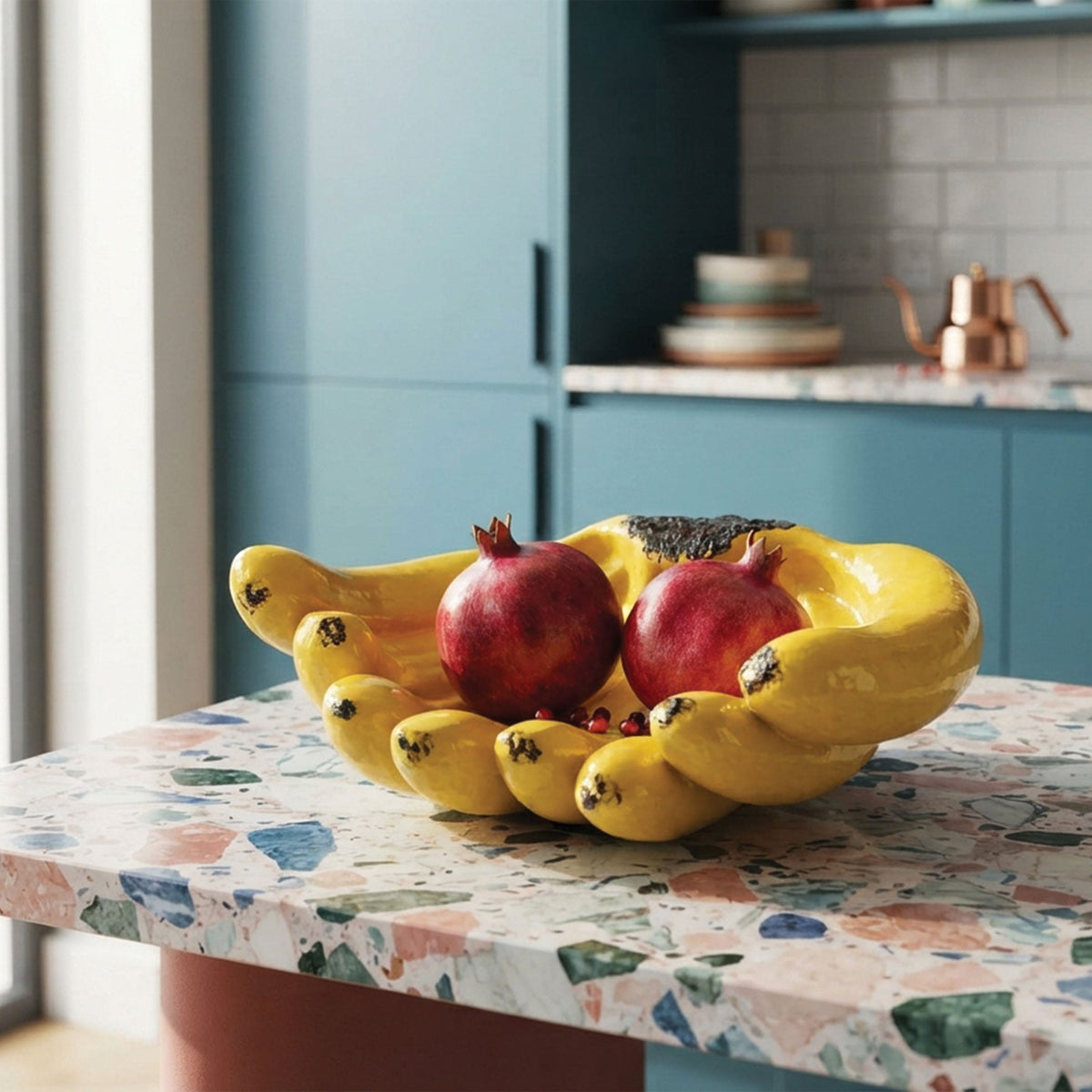 Urban Attitude Banana Resin Fruit Bowl (Tropical Centrepiece)