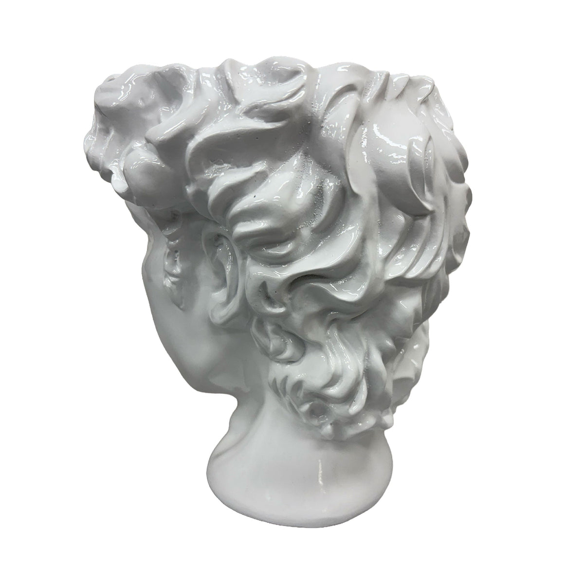 Urban Attitude David Head Resin Planter - Matte White (Sculptural Plant Pot)