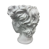 Urban Attitude David Head Resin Planter - Matte White (Sculptural Plant Pot)