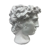 Urban Attitude David Head Resin Planter - Matte White (Sculptural Plant Pot)