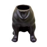 Urban Attitude Maggie French Bulldog Resin Planter - Matte Black (Sculptural Plant Pot)