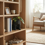 Urban Attitude Maggie French Bulldog Resin Planter - Matte Black (Sculptural Plant Pot)