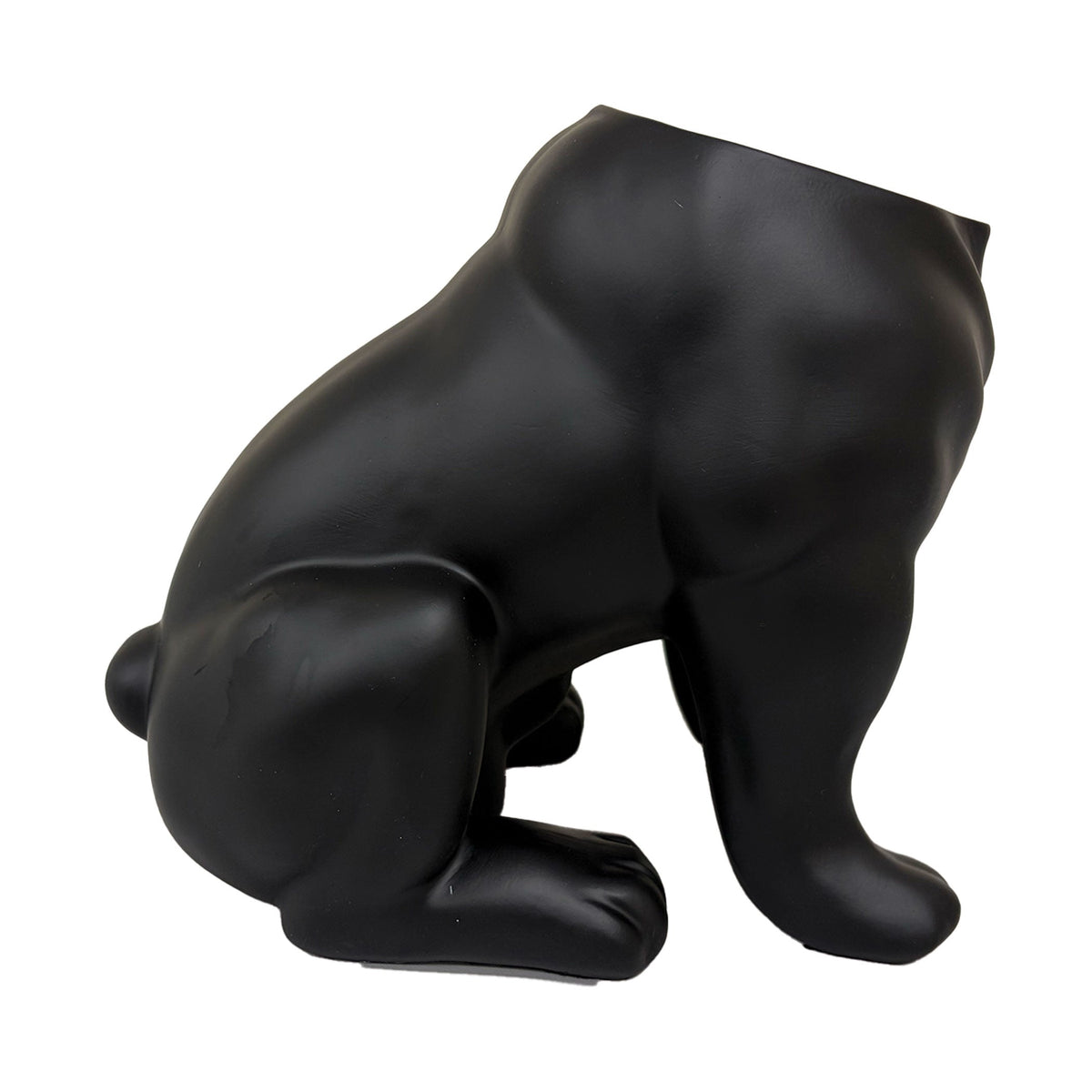Urban Attitude Maggie French Bulldog Resin Planter - Matte Black (Sculptural Plant Pot)