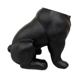 Urban Attitude Maggie French Bulldog Resin Planter - Matte Black (Sculptural Plant Pot)