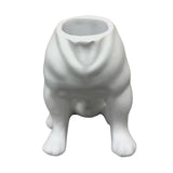 Urban Attitude Maggie French Bulldog Resin Planter - Matte White (Sculptural Plant Pot)