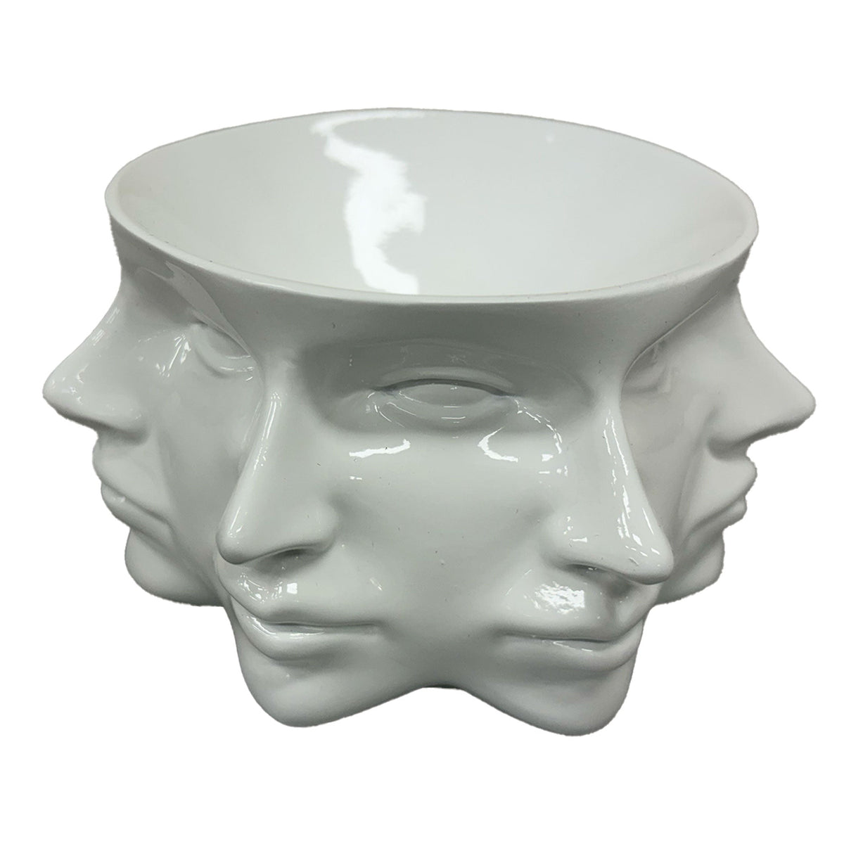 Urban Attitude Classical Face Resin Planter - Matte White (Sculptural Plant Pot)