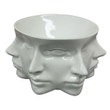 Urban Attitude Classical Face Resin Planter - Matte White (Sculptural Plant Pot)