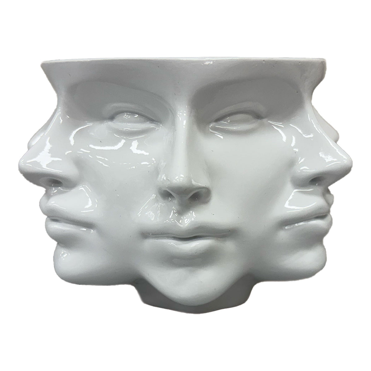 Urban Attitude Classical Face Resin Planter - Matte White (Sculptural Plant Pot)