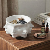 Urban Attitude Classical Face Resin Planter - Matte White (Sculptural Plant Pot)