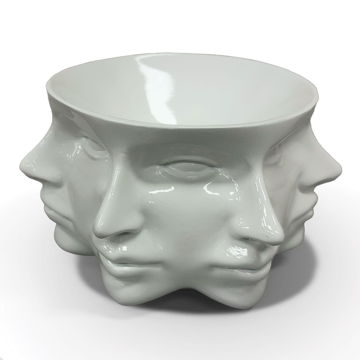 Urban Attitude Classical Face Resin Planter - Matte White (Sculptural Plant Pot)