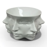Urban Attitude Classical Face Resin Planter - Matte White (Sculptural Plant Pot)