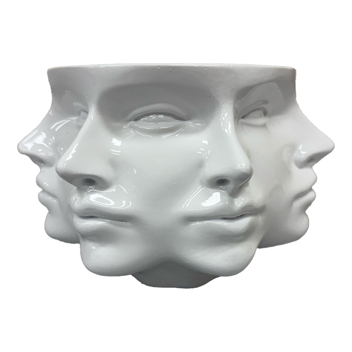 Urban Attitude Classical Face Resin Planter - Matte White (Sculptural Plant Pot)
