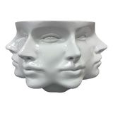 Urban Attitude Classical Face Resin Planter - Matte White (Sculptural Plant Pot)