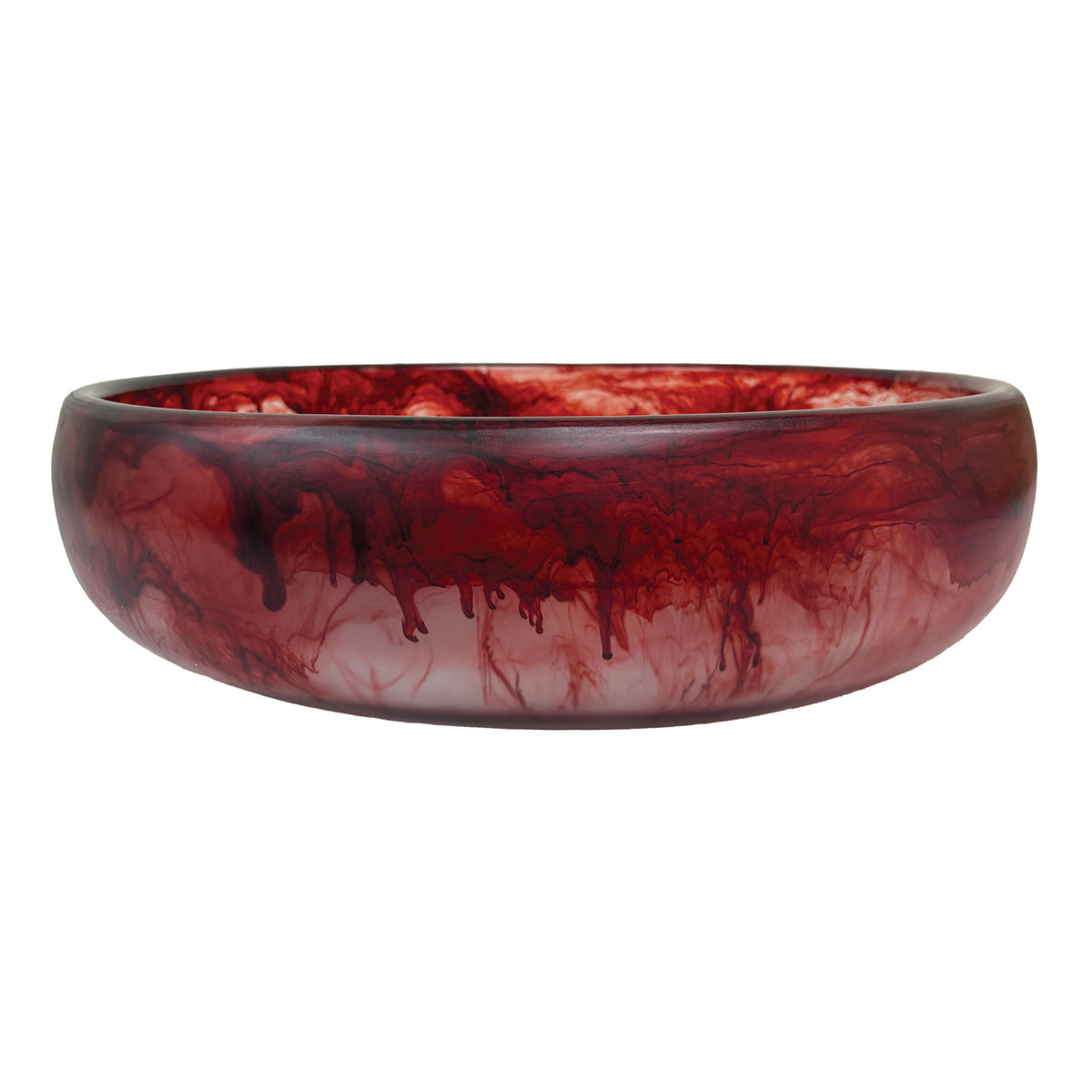 Urban Attitude GAB Extra Large Decorative Resin Bowl - Berry Red (59.5cm W x 12.5cm H)