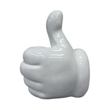 Urban Attitude Thumbs Up Hand Resin Statue - Gloss White (Decorative Sculpture)