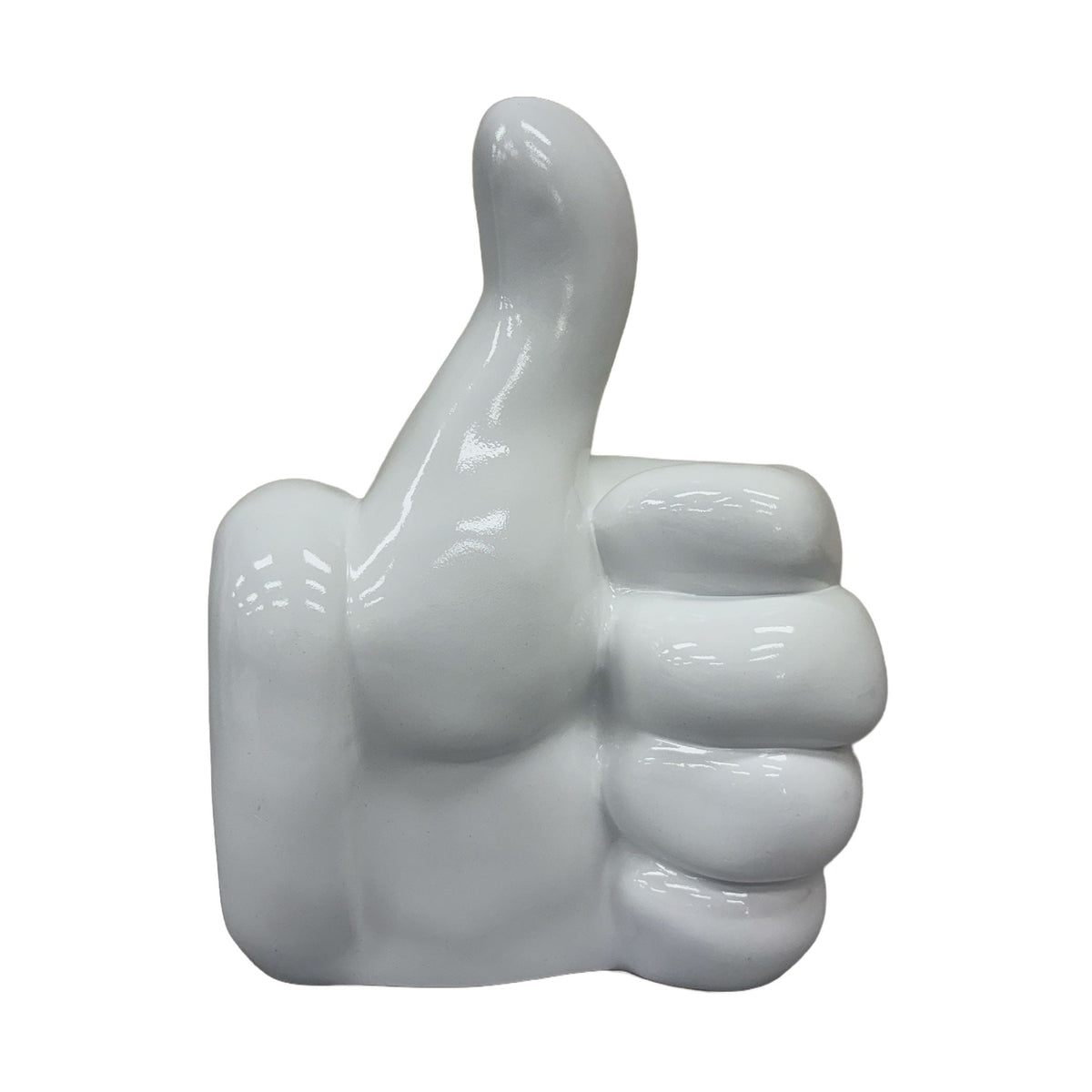 Urban Attitude Thumbs Up Hand Resin Statue - Gloss White (Decorative Sculpture)