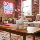 Urban Attitude Thumbs Up Hand Resin Statue - Gloss White (Decorative Sculpture)