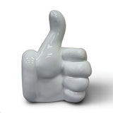 Urban Attitude Thumbs Up Hand Resin Statue - Gloss White (Decorative Sculpture)