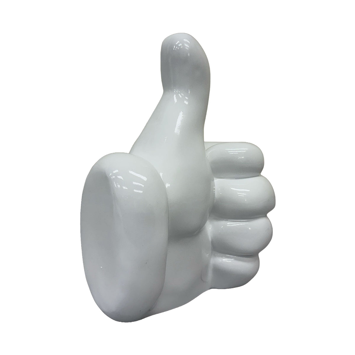 Urban Attitude Thumbs Up Hand Resin Statue - Gloss White (Decorative Sculpture)
