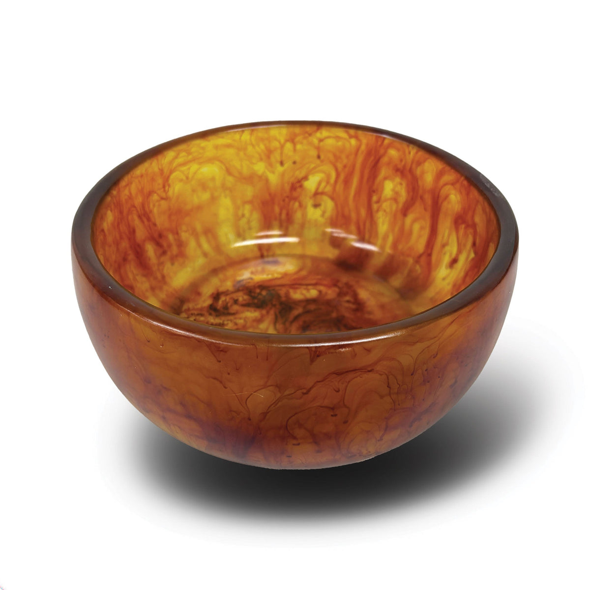Urban Attitude INDI Medium Decorative Resin Bowl - Burnt Amber (26cm W x 12cm H)