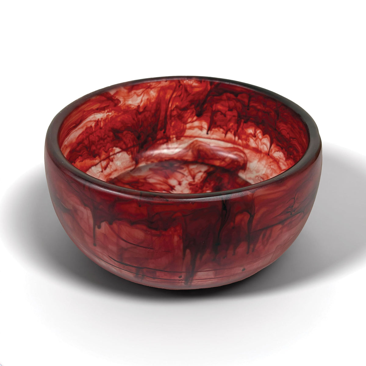 Urban Attitude INDI Medium Decorative Resin Bowl - Berry Red (26cm W x 12cm H)
