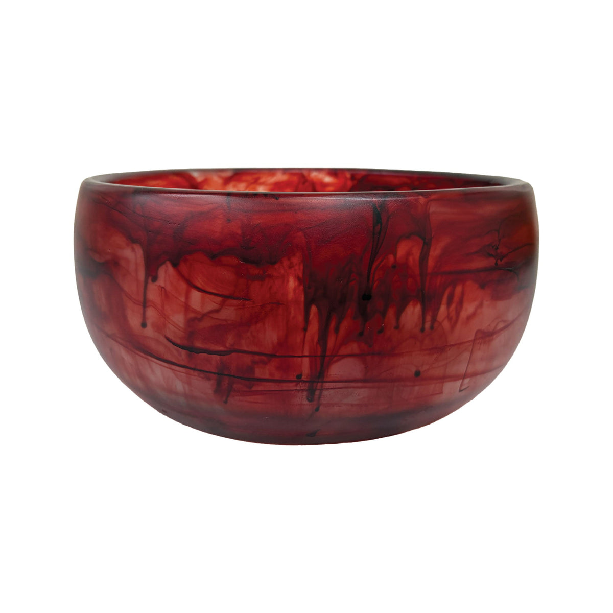 Urban Attitude INDI Medium Decorative Resin Bowl - Berry Red (26cm W x 12cm H)