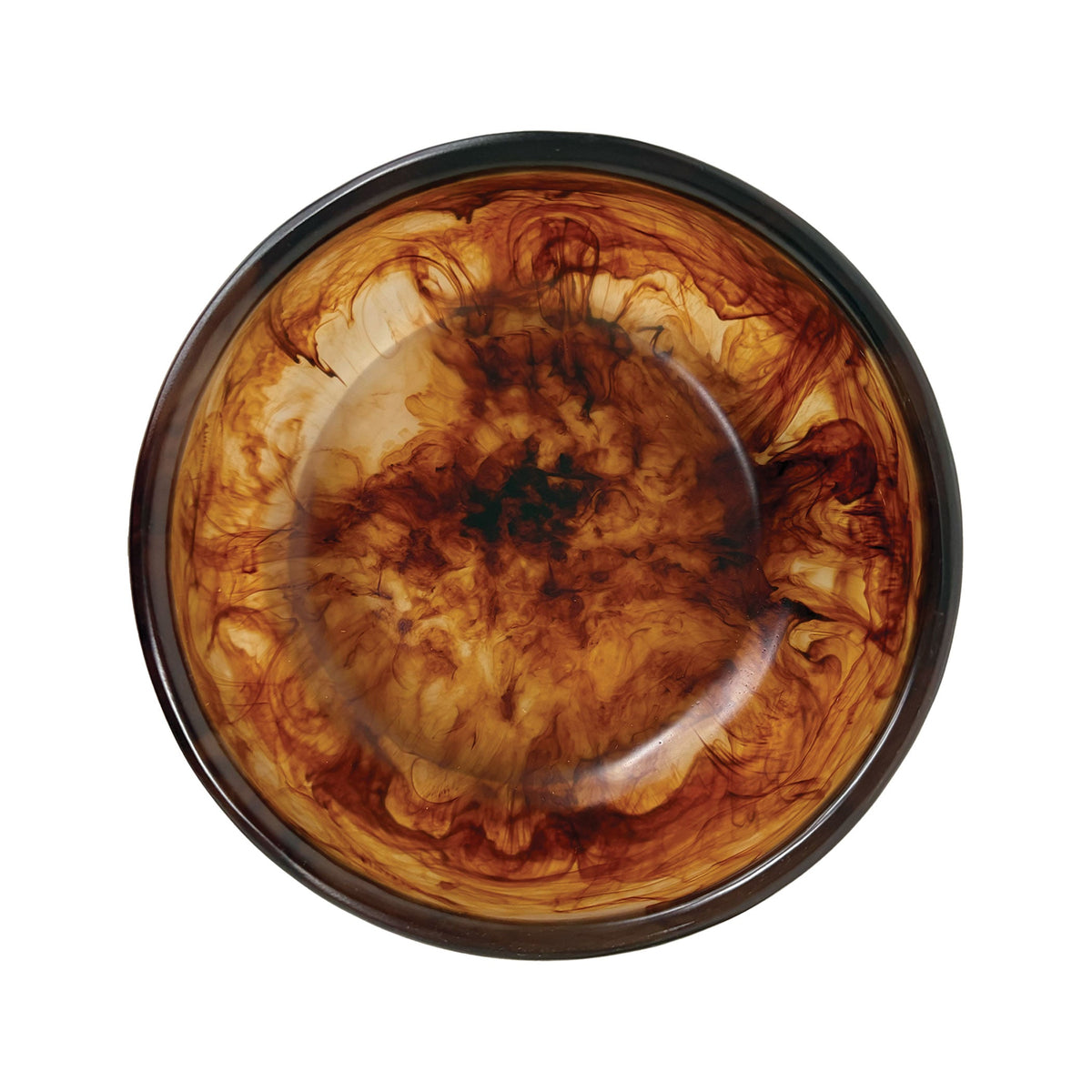 Urban Attitude INDI Medium Decorative Resin Bowl - Dark Cocoa (26cm W x 12cm H)