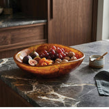 Urban Attitude JADE Medium Decorative Resin Bowl - Burnt Amber (28cm L x 27cm W)