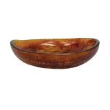 Urban Attitude JADE Medium Decorative Resin Bowl - Burnt Amber (28cm L x 27cm W)