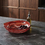 Urban Attitude JADE Medium Decorative Resin Bowl - Berry Red (28cm L x 27cm W)