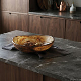 Urban Attitude JADE Medium Decorative Resin Bowl - Dark Cocoa (28cm L x 27cm W)