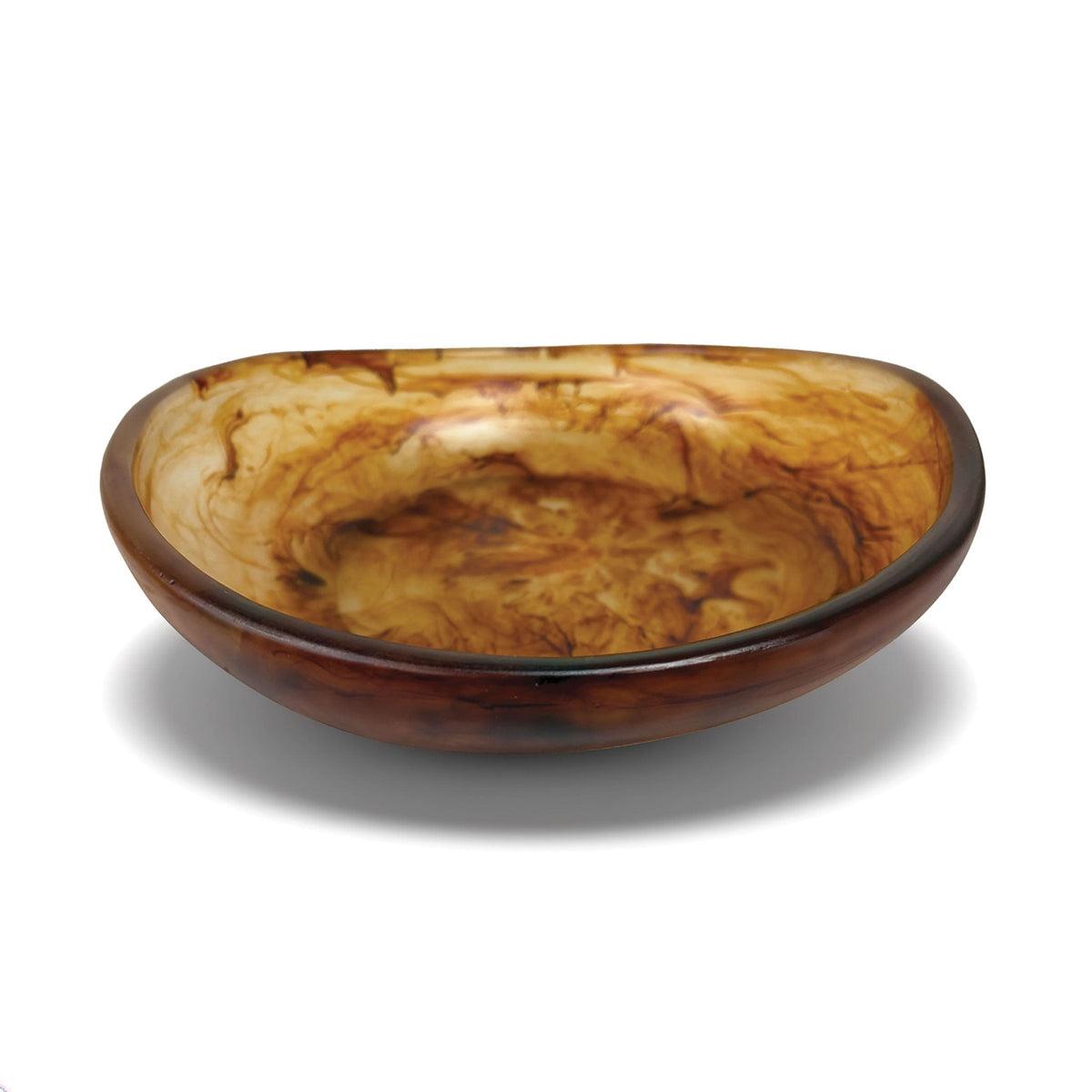Urban Attitude JADE Medium Decorative Resin Bowl - Dark Cocoa (28cm L x 27cm W)