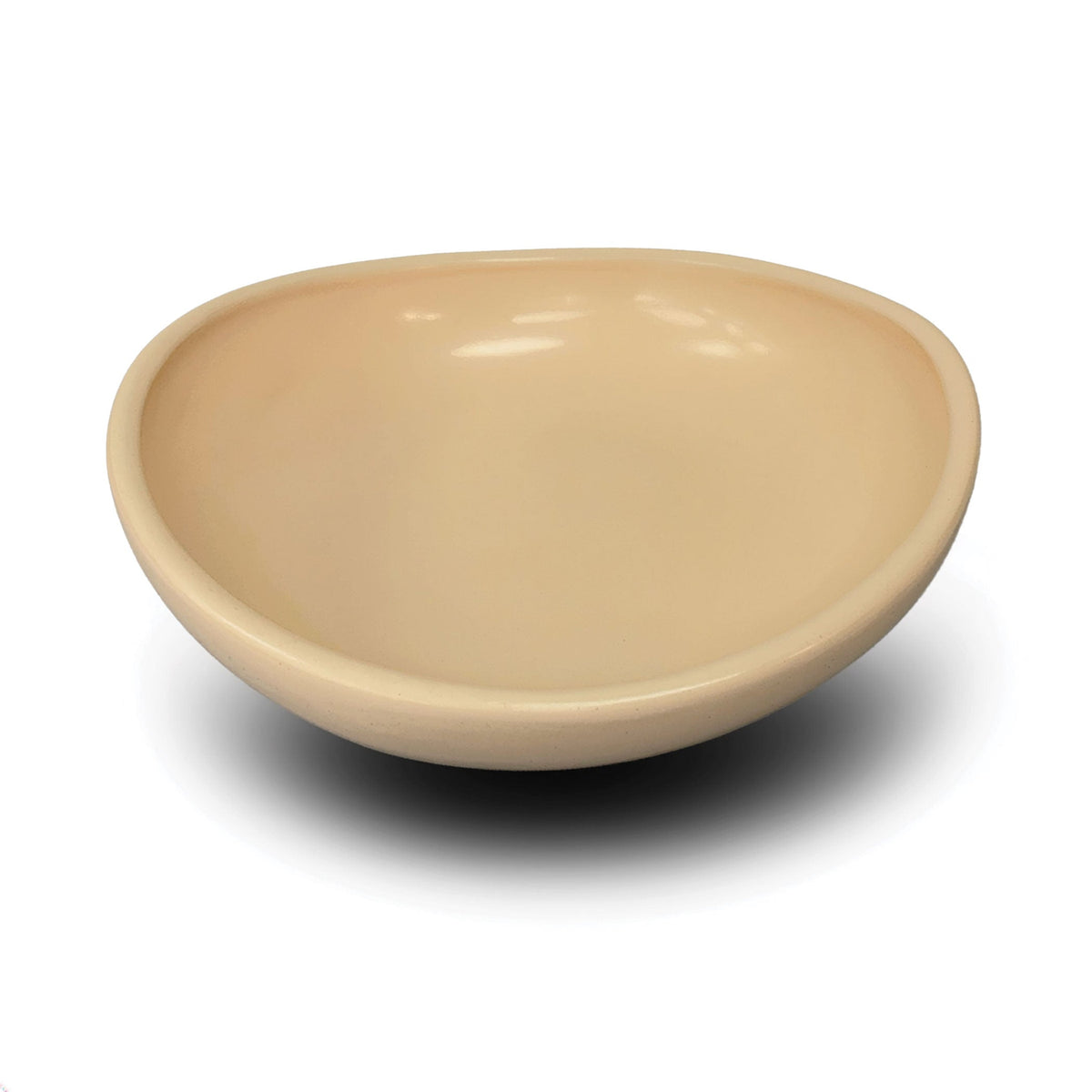 Urban Attitude JADE Medium Decorative Resin Bowl - Stone Ivory (28cm L x 27cm W)