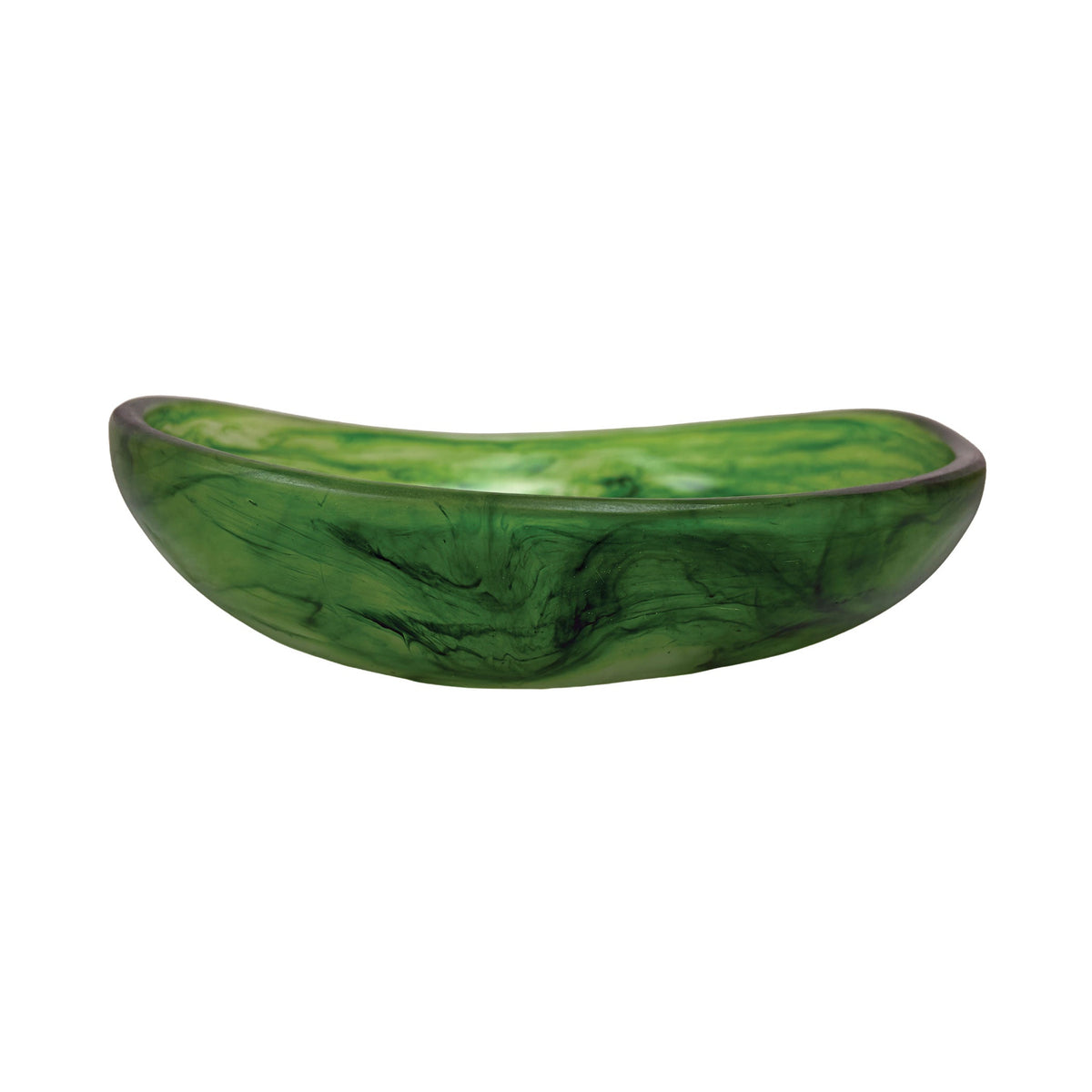Urban Attitude JADE Medium Decorative Resin Bowl - Sage Mist (28cm L x 27cm W)