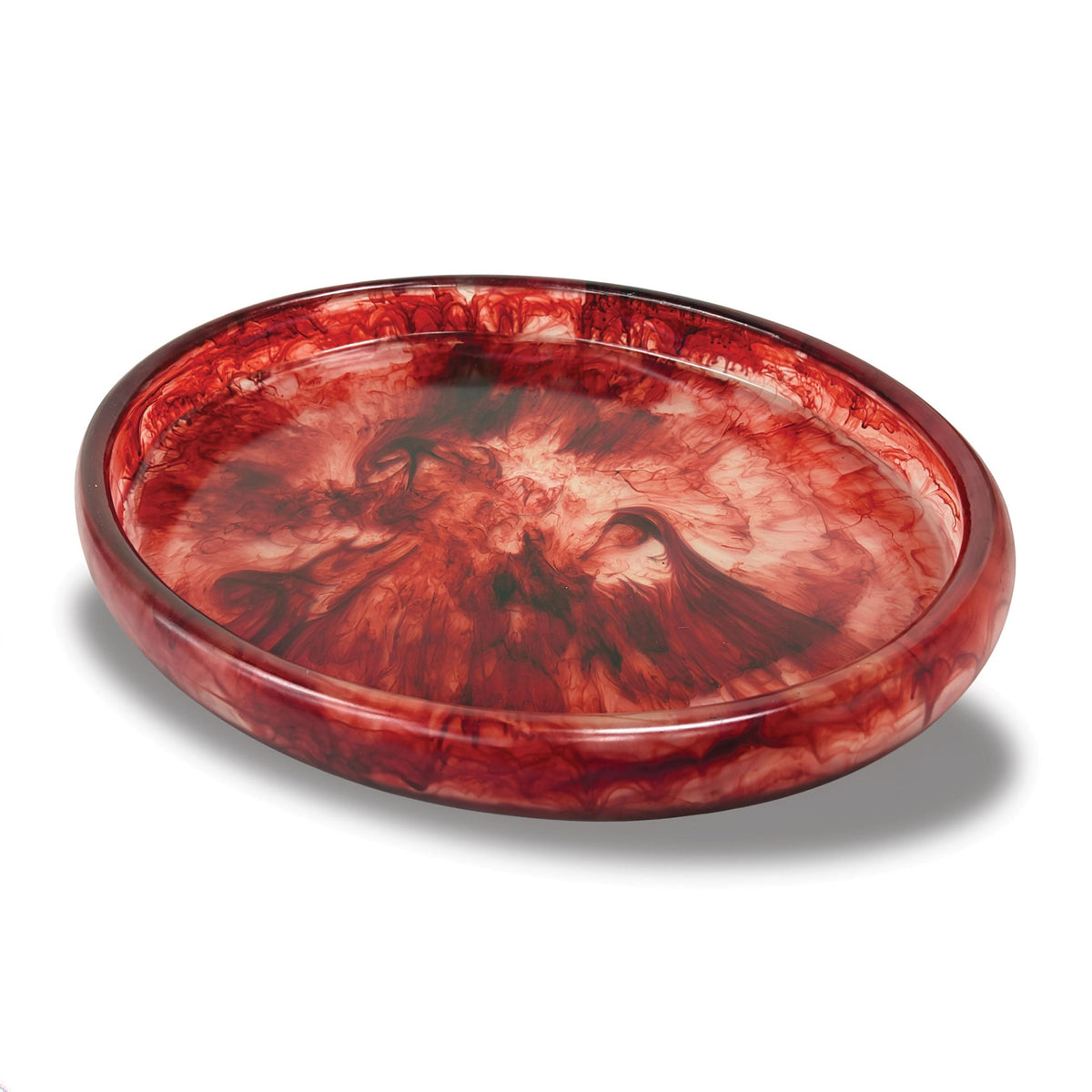Urban Attitude MIA Extra Large Decorative Resin Bowl - Berry Red (49cm L x 37cm W)