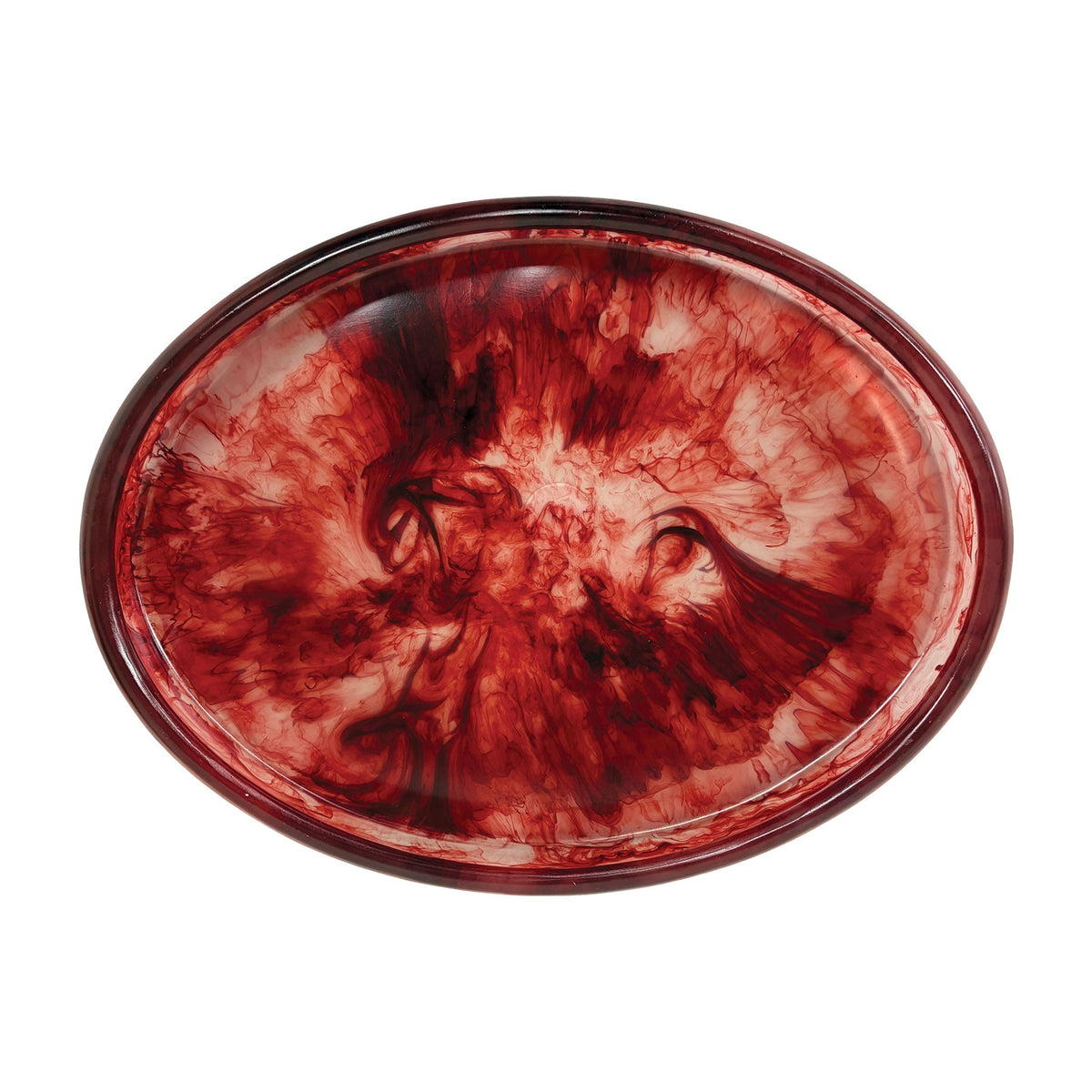 Urban Attitude MIA Extra Large Decorative Resin Bowl - Berry Red (49cm L x 37cm W)