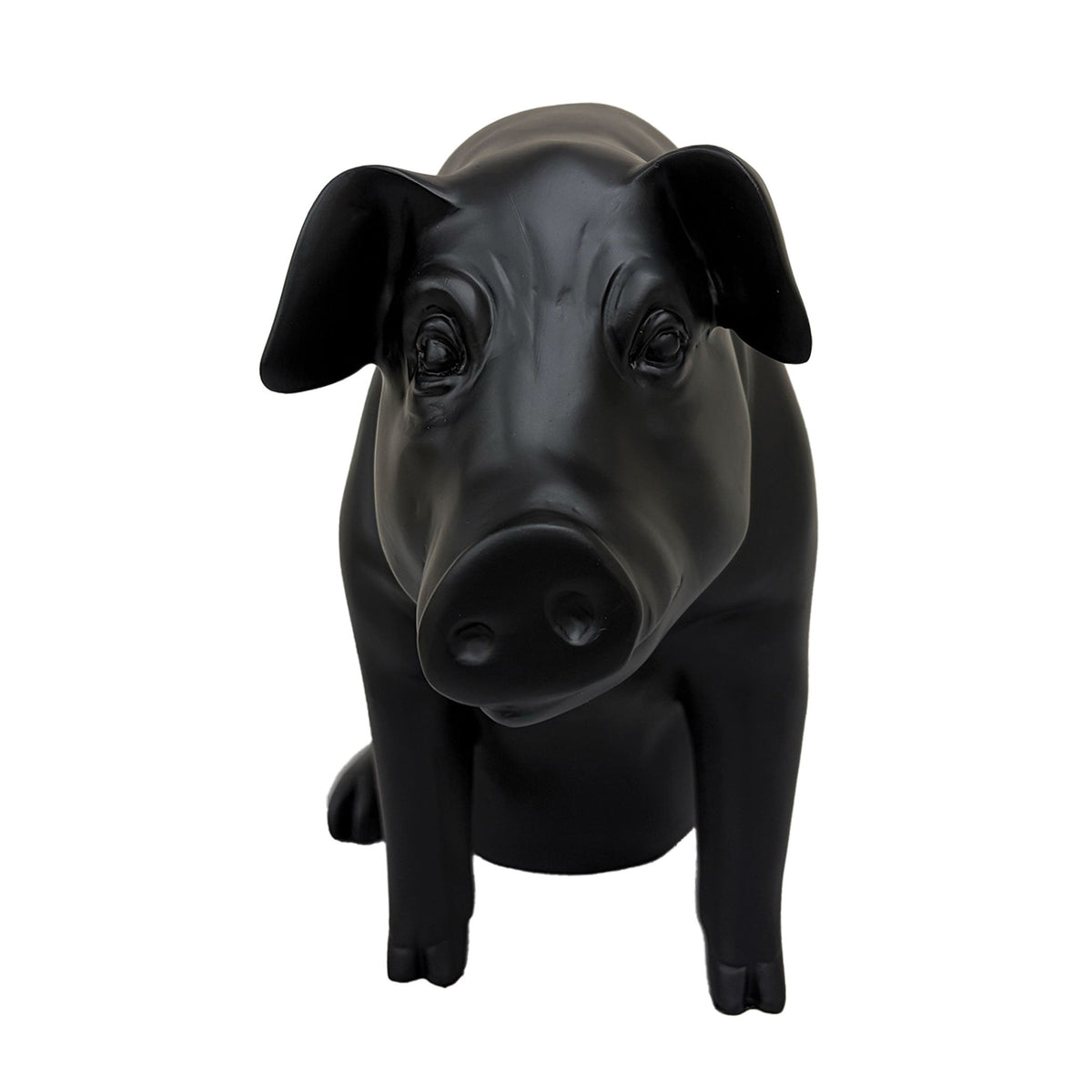 Urban Attitude Pig Resin Money Box - Matte Black (Piggy Bank)