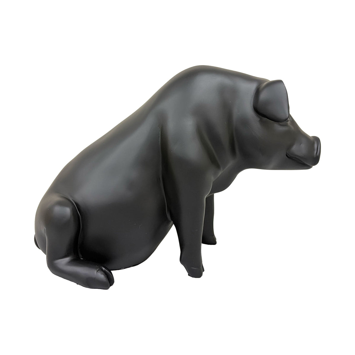 Urban Attitude Pig Resin Money Box - Matte Black (Piggy Bank)