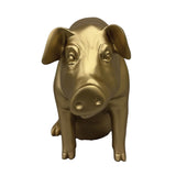 Urban Attitude Pig Resin Money Box - Matte Gold (Piggy Bank)