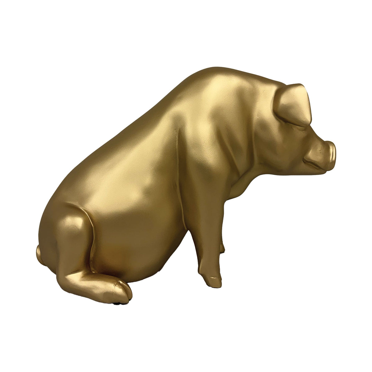 Urban Attitude Pig Resin Money Box - Matte Gold (Piggy Bank)