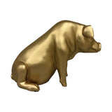 Urban Attitude Pig Resin Money Box - Matte Gold (Piggy Bank)
