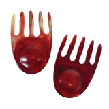 Urban Attitude SHELLY Resin Salad Hands - Berry Red (14cm Salad Servers)