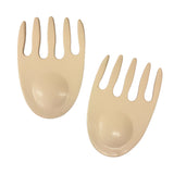 Urban Attitude SHELLY Resin Salad Hands - Stone Ivory (14cm Salad Servers)