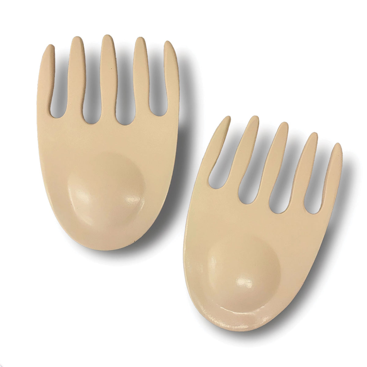 Urban Attitude SHELLY Resin Salad Hands - Stone Ivory (14cm Salad Servers)