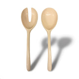 Urban Attitude LILA Large Resin Serving Spoon & Fork Set - Stone Ivory (30cm Salad Servers)