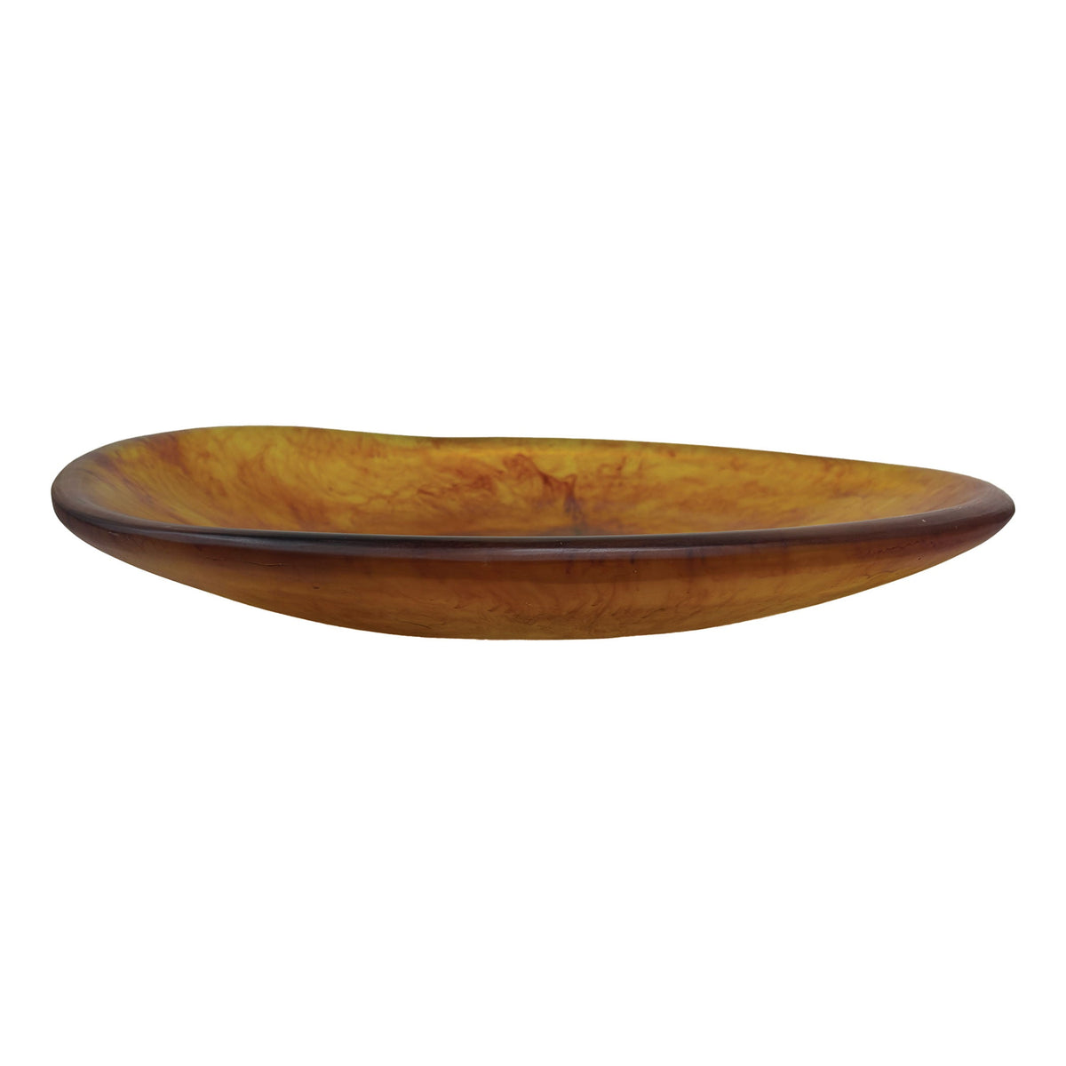 Urban Attitude SHAY Extra Large Decorative Resin Bowl - Burnt Amber (60cm L x 52.5cm W)